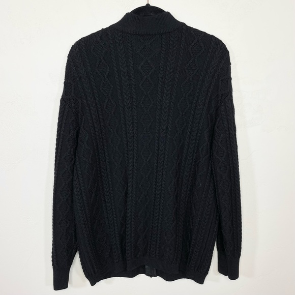 Vintage Como Sport Merino Wool Cable Knit Full Zip Sweater Mirada Made in Italy - Picture 3 of 16